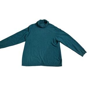 Charter Club 100% Cashmere Teal Turtleneck Sweater Women’s Plus 2X